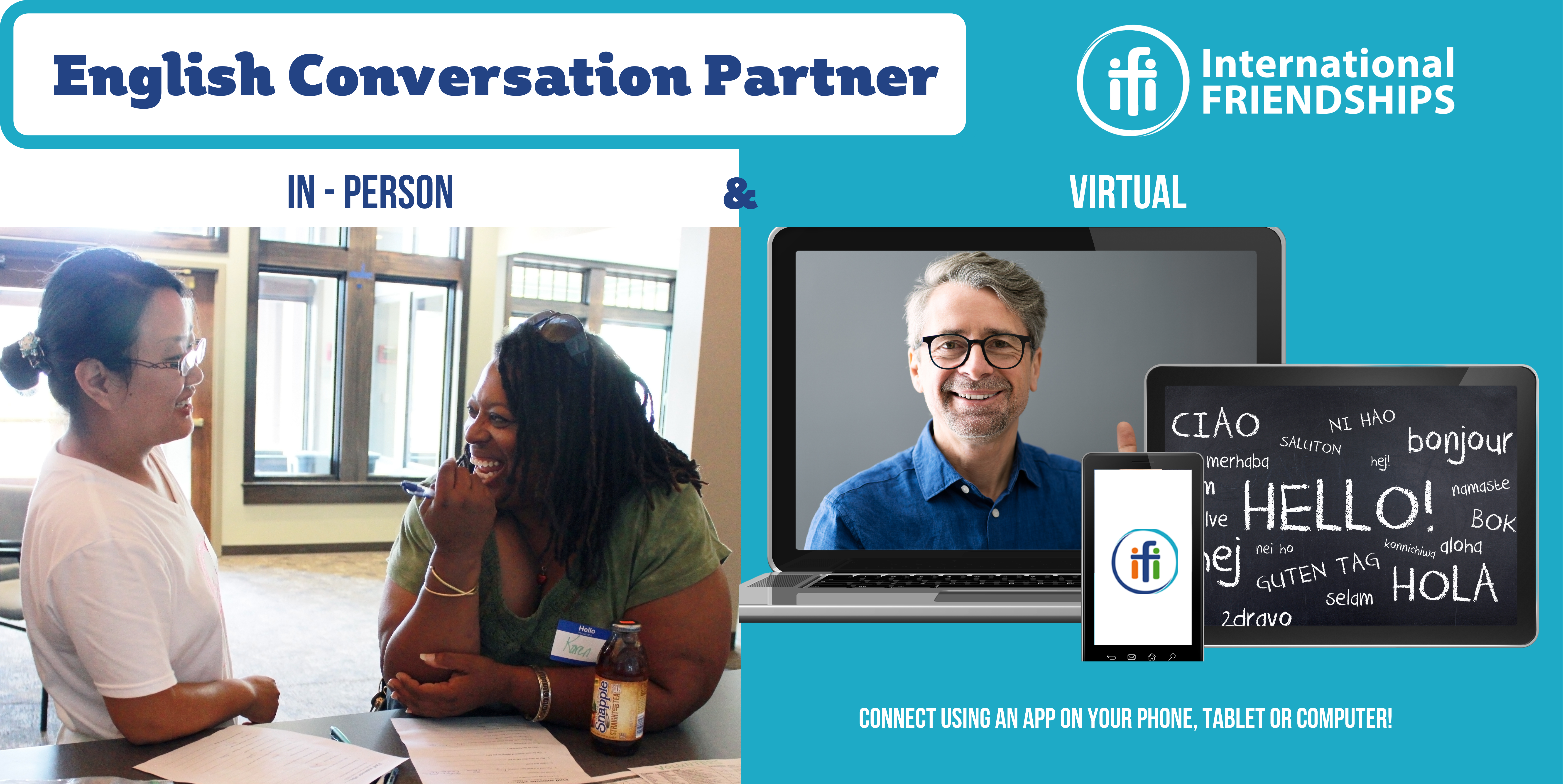 English Conversation Partner Web Banner